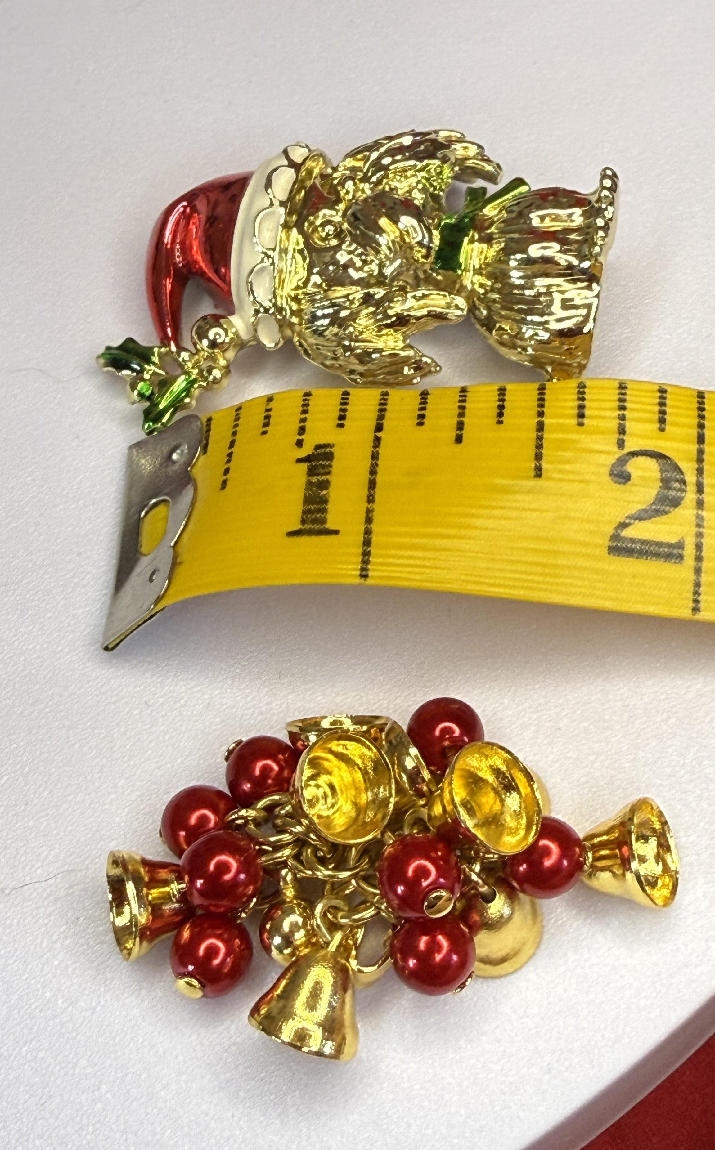 AVON Vintage Holiday Earrings, Clip-Ons and Dog Brooch - Peppermint-Twist-Vintage.com