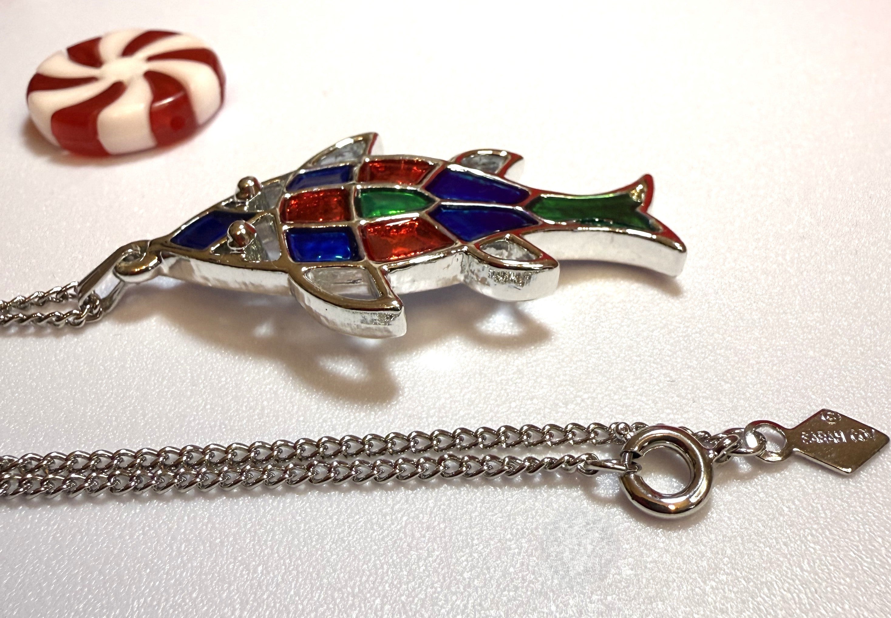 Sarah Coventry Vintage 1970s Fish Necklace Pendant