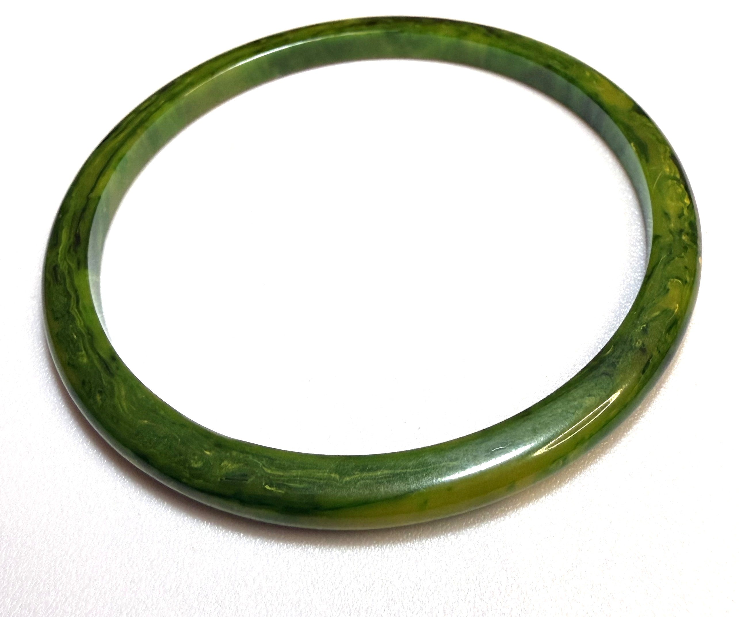 Vintage Green Bakelite Bangle - 1940s *Tested* Small/Medium, AUTHENTIC