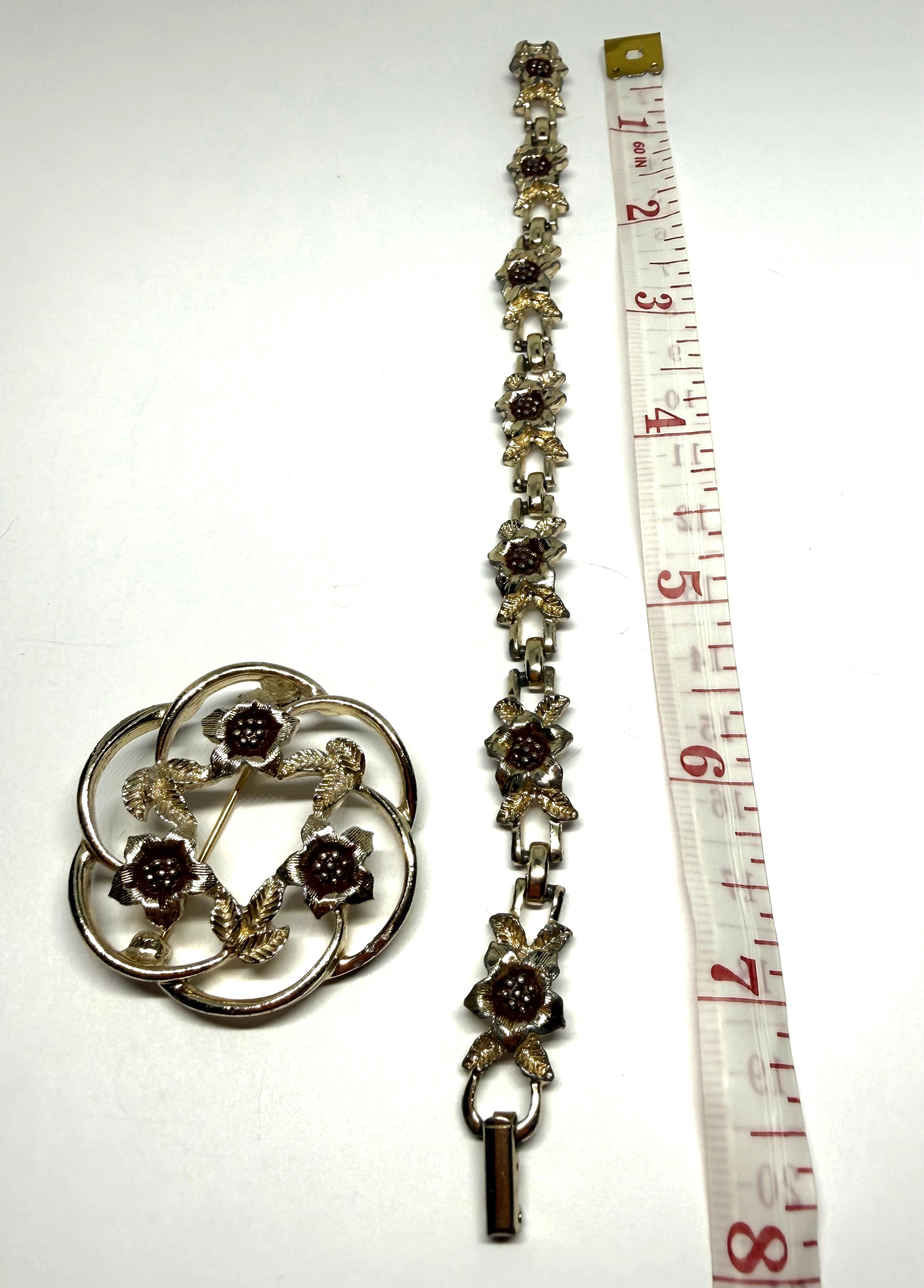 Vintage Sarah Coventry Brooch and Matching Bracelet