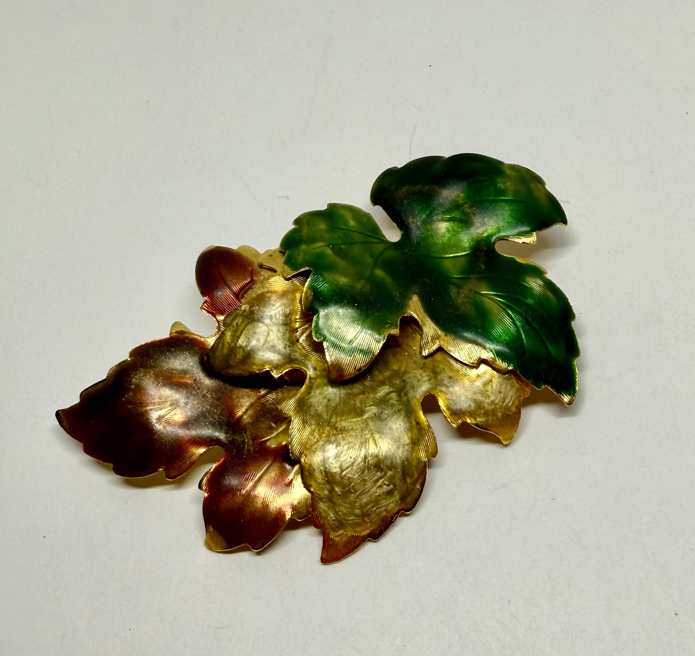 Multi-Colour Leaf Brooch - Elegant. Canadian Themed