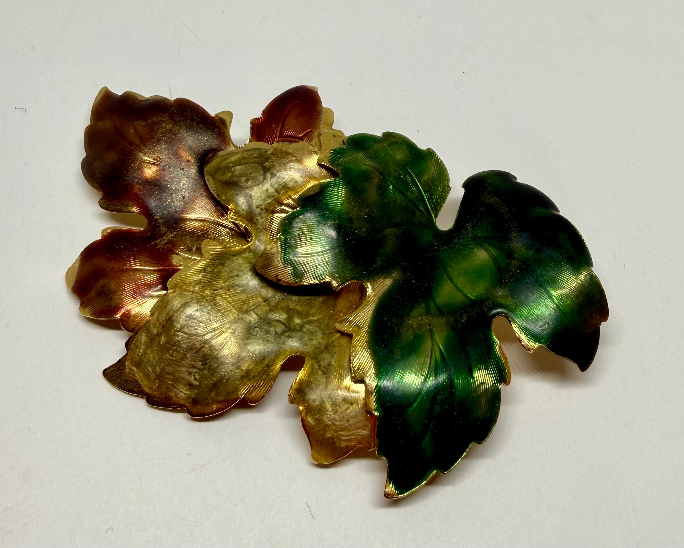 Multi-Colour Leaf Brooch - Elegant. Canadian Themed