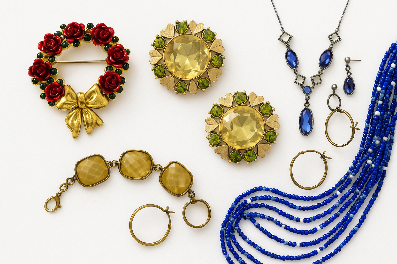 Clean AVON Jewelry Collection Collage