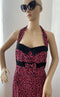 Collectif Pink and Black Leopard Print Pin-up Dress, Pencil Dress, In Mint Condition - Rockabilly, Pin-up, Punk, Size 14 US (18 UK)