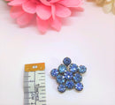 Stunning 1950s Blue Rhinestone Brooch - Delicate Statement Piece - Ooh la la!