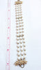 Stunning 1940s, Early 1950s Triple Strand White Beaded Faux Pearl Bracelet with Stunning Gold accents, Mid Century Modern