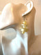 Vintage Thermoset Pearl White Dangle Pierced Earrings - Stunning