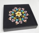 Stunning Vintage Floral Brooch with Butterflies - Large