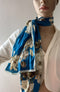 Jones of New York, Silk Scarf - Vintage, Blue Floral - Wonderful