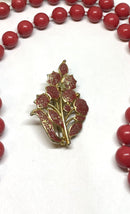 Gorgeous Sparkly Red Floral Brooch - 1960s Fashion, 1950s Fashion, Marvelous Mrs Maisel