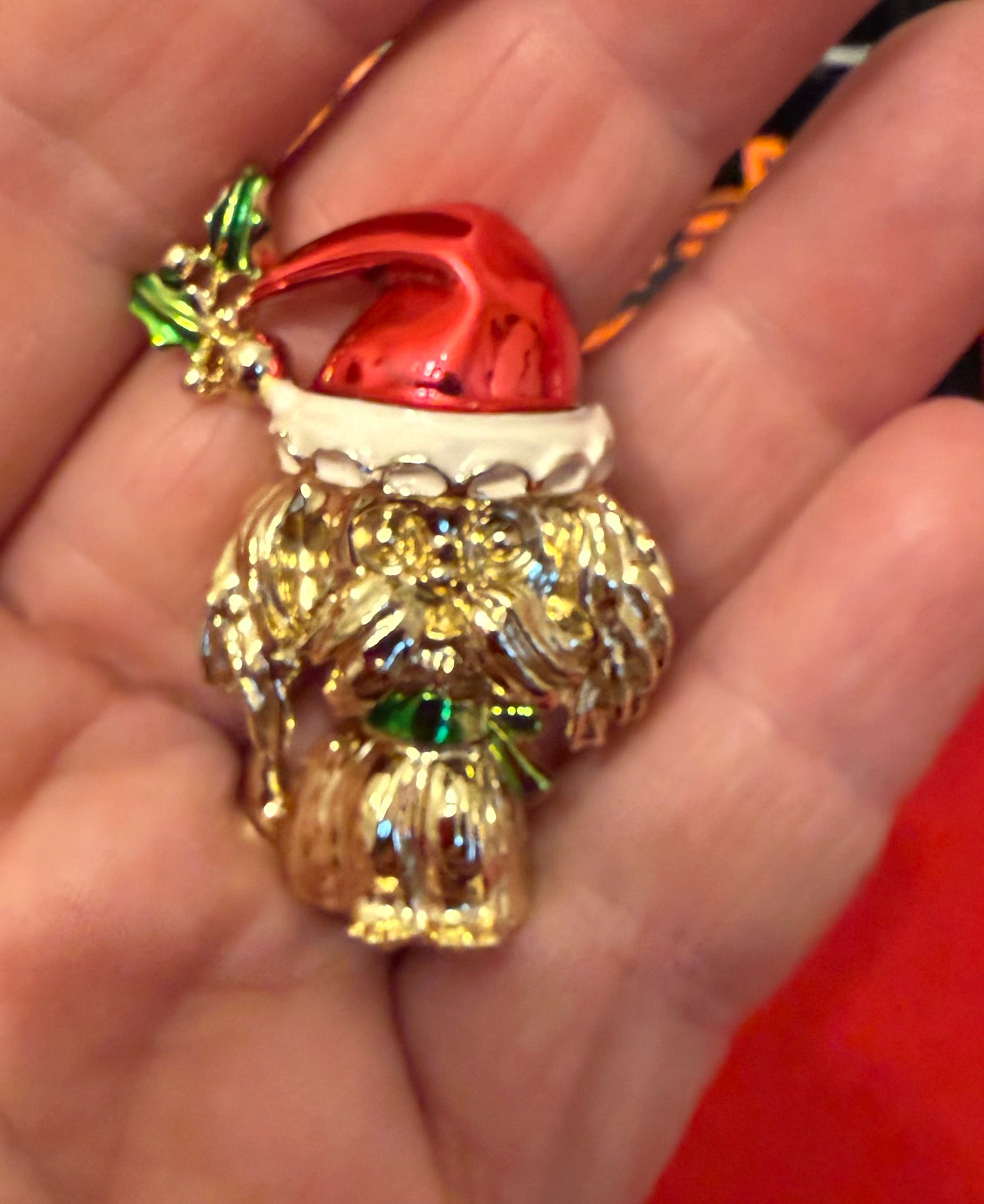 AVON Vintage Holiday Earrings, Clip-Ons and Dog Brooch