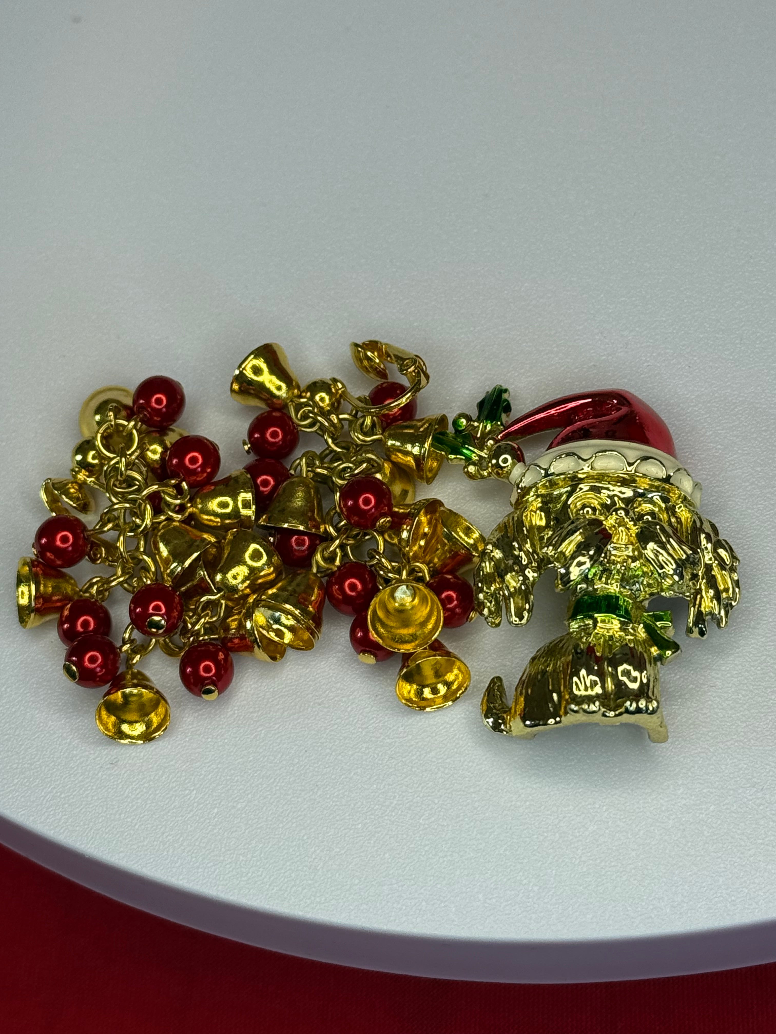 AVON Vintage Holiday Earrings, Clip-Ons and Dog Brooch