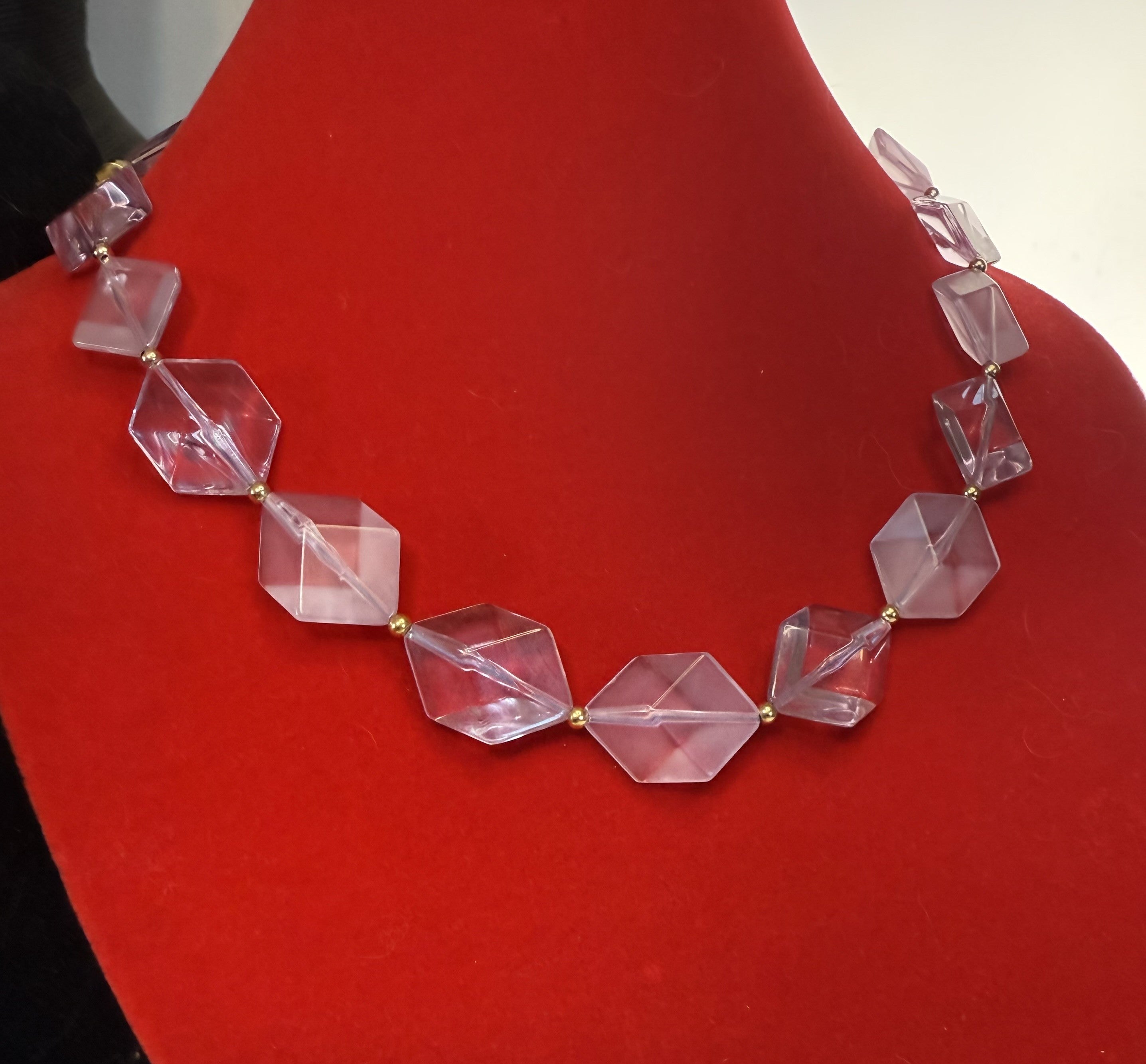 Avon Vintage Deadstock (Never Used, New with tags) Crystal Impressions Lavender Necklace