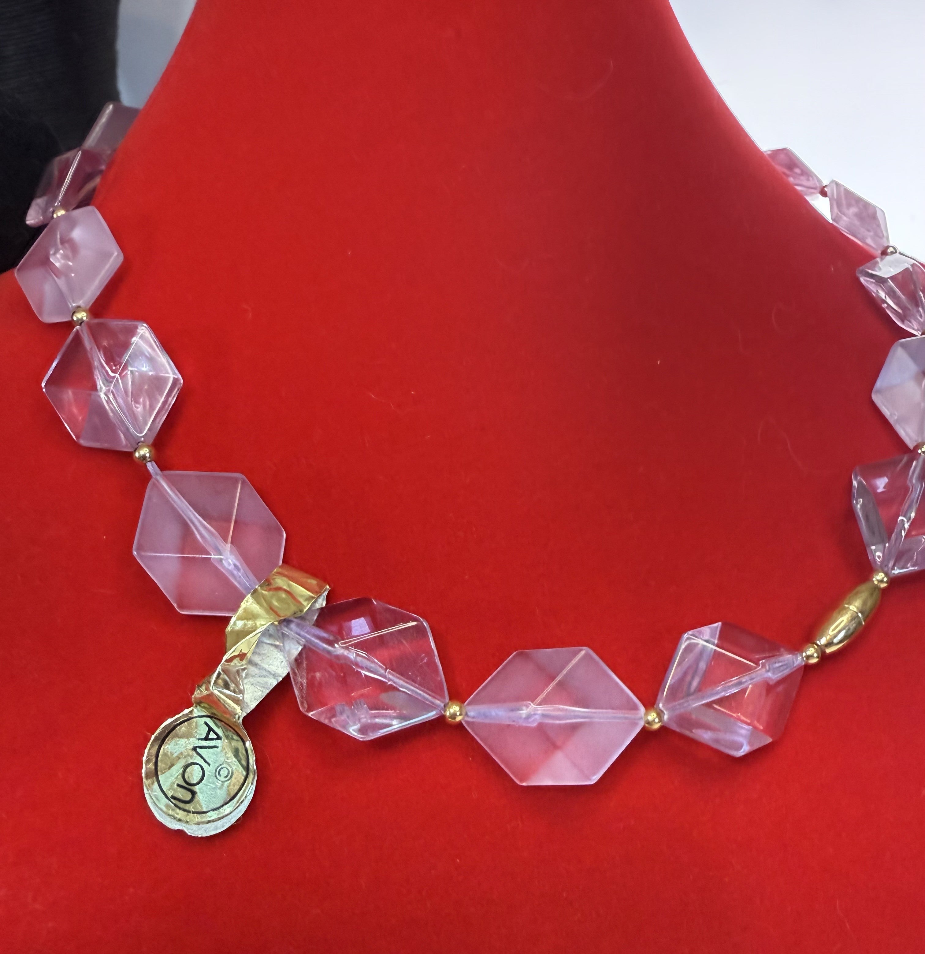 Avon Vintage Deadstock (Never Used, New with tags) Crystal Impressions Lavender Necklace