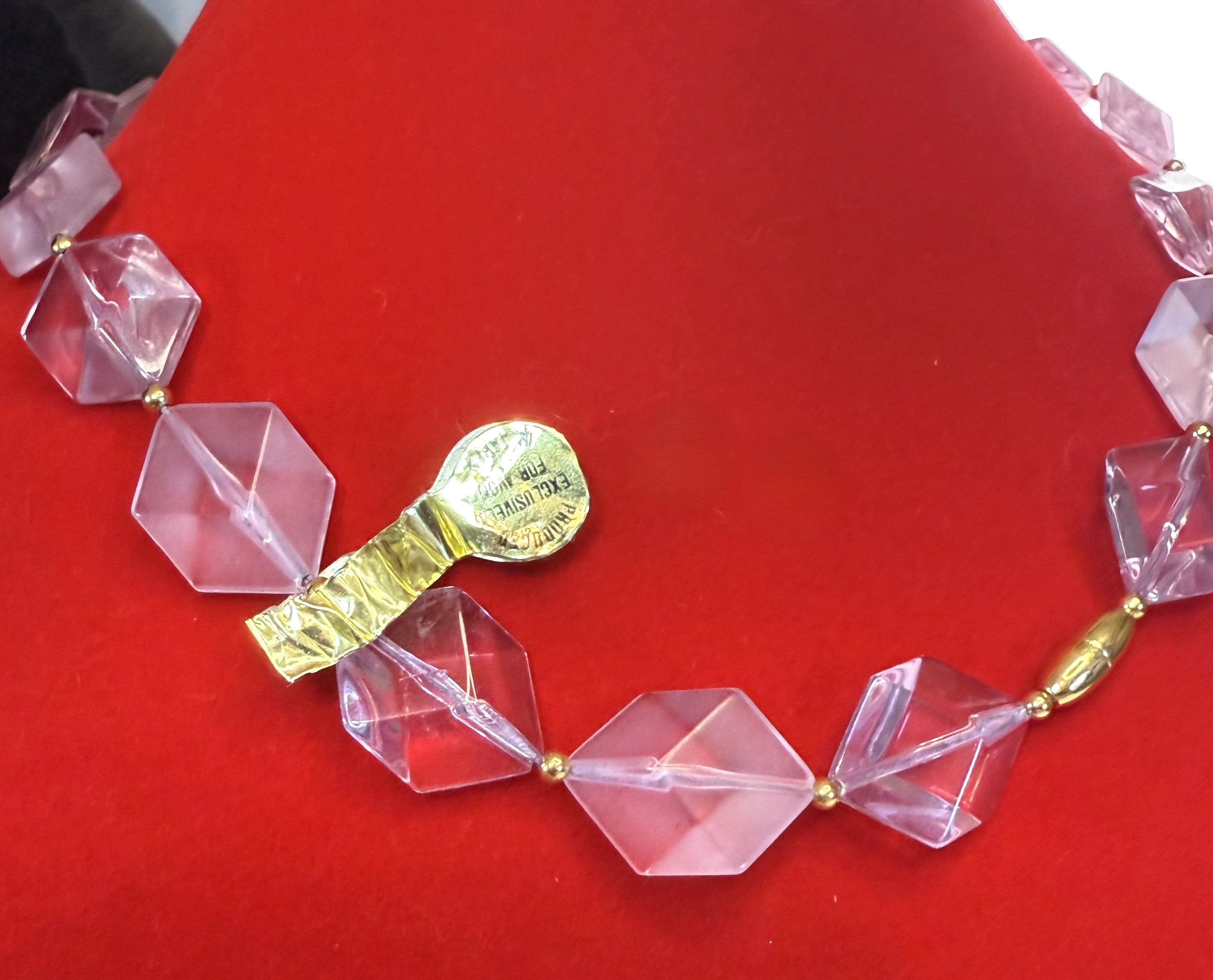 Avon Vintage Deadstock (Never Used, New with tags) Crystal Impressions Lavender Necklace