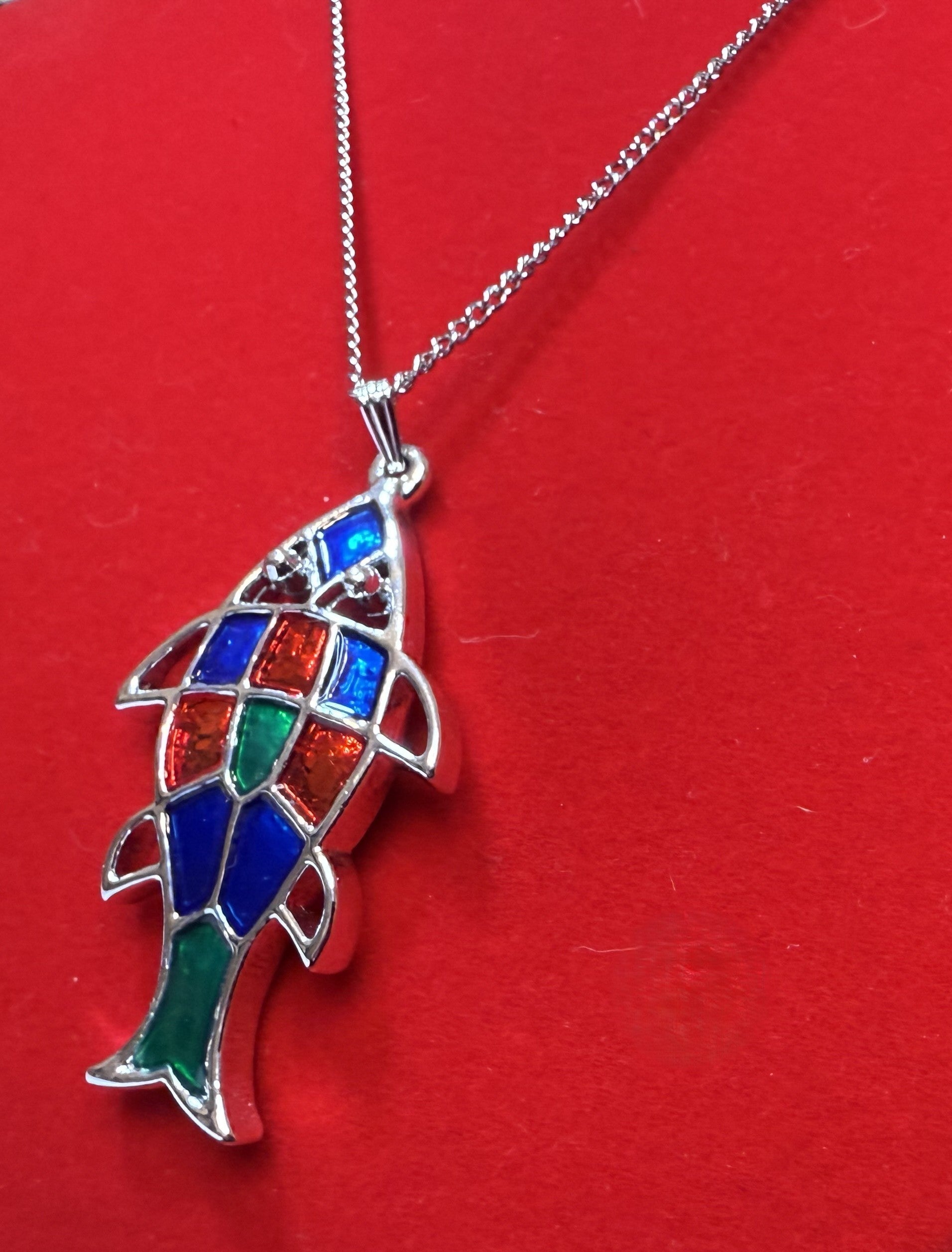 Sarah Coventry Vintage 1970s Fish Necklace Pendant