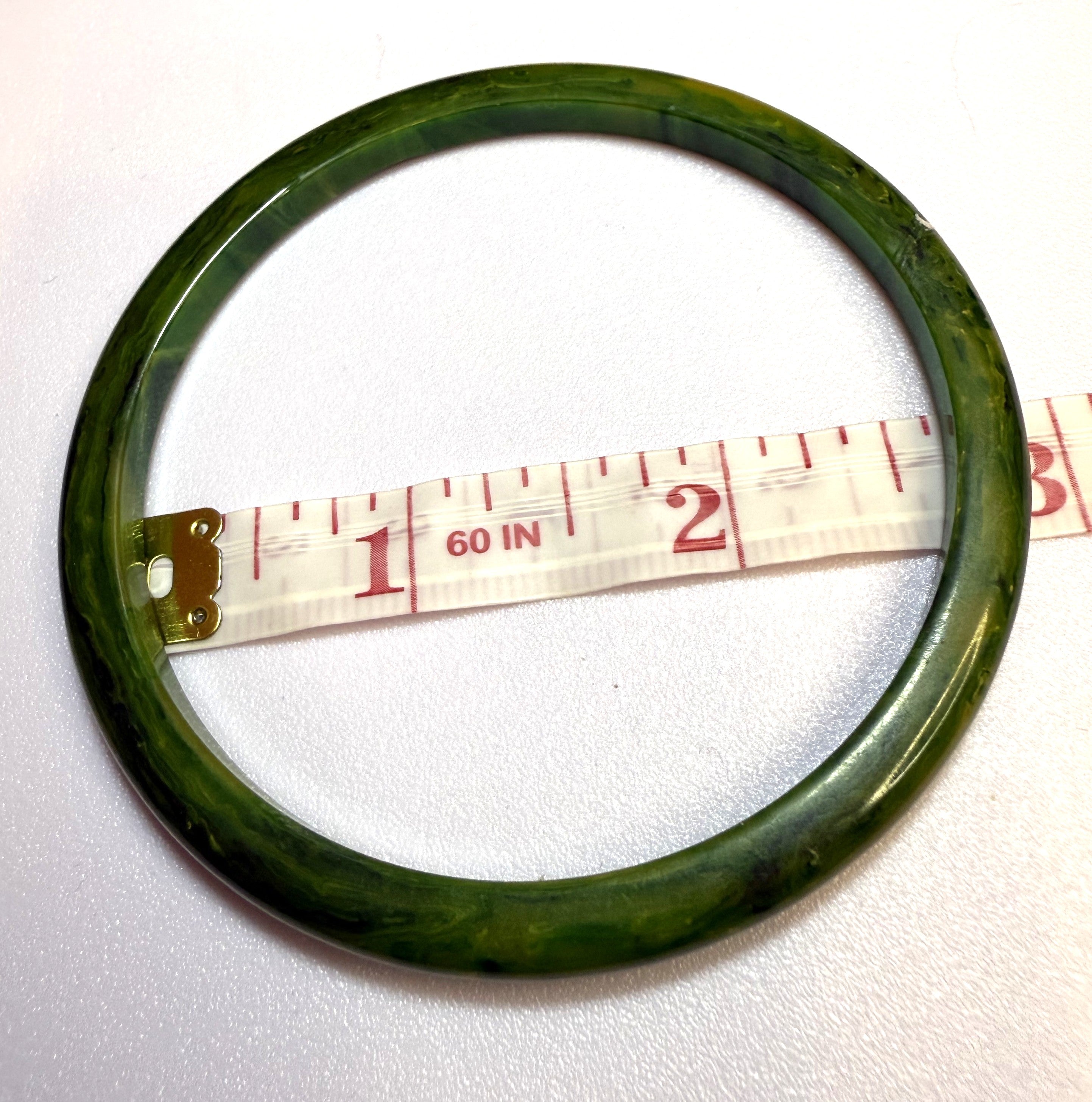 Vintage Green Bakelite Bangle - 1940s *Tested* Small/Medium, AUTHENTIC