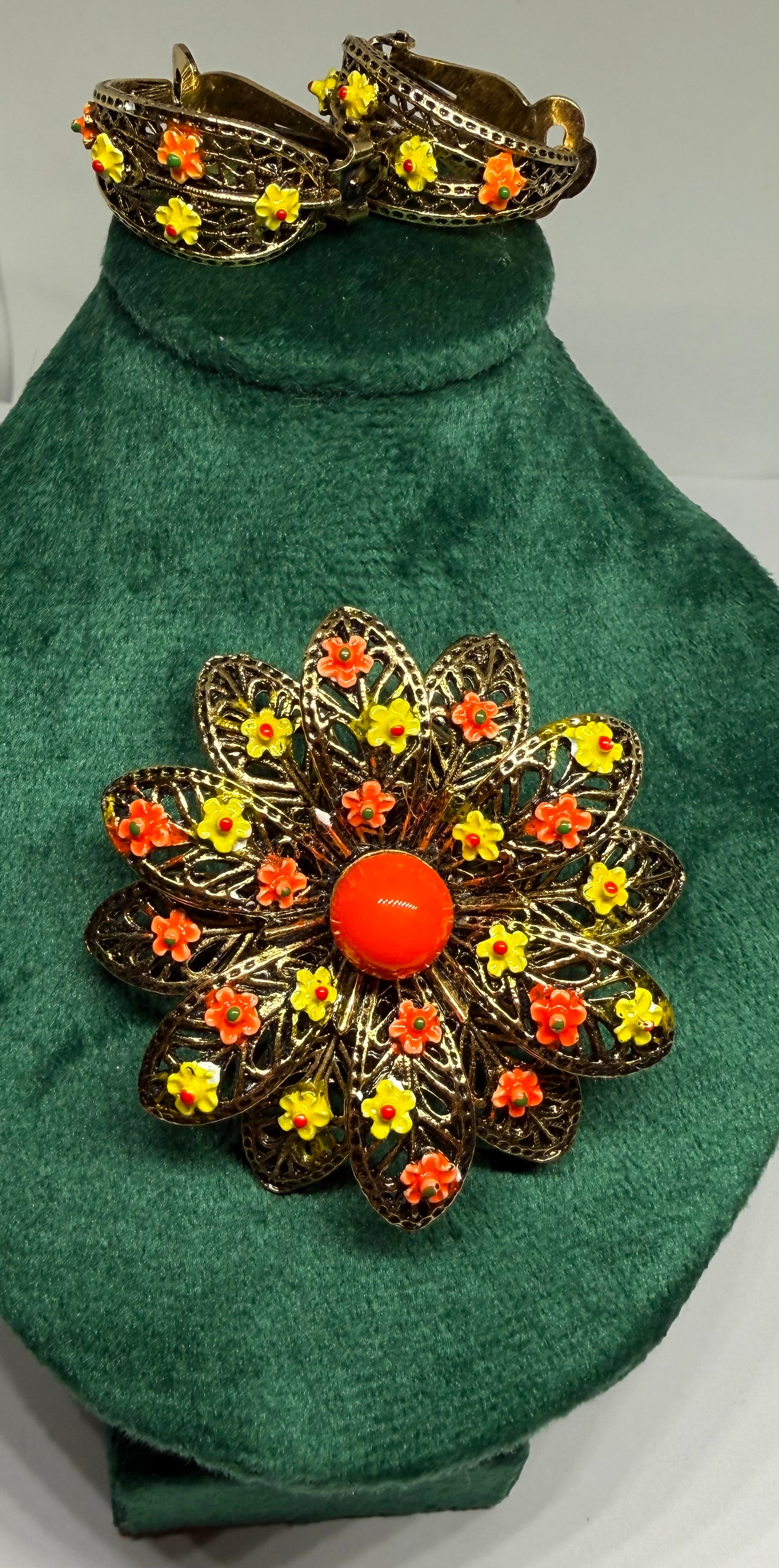 1960s ART (Arthur Pepper) Vintage Brooch and Matching Earrings