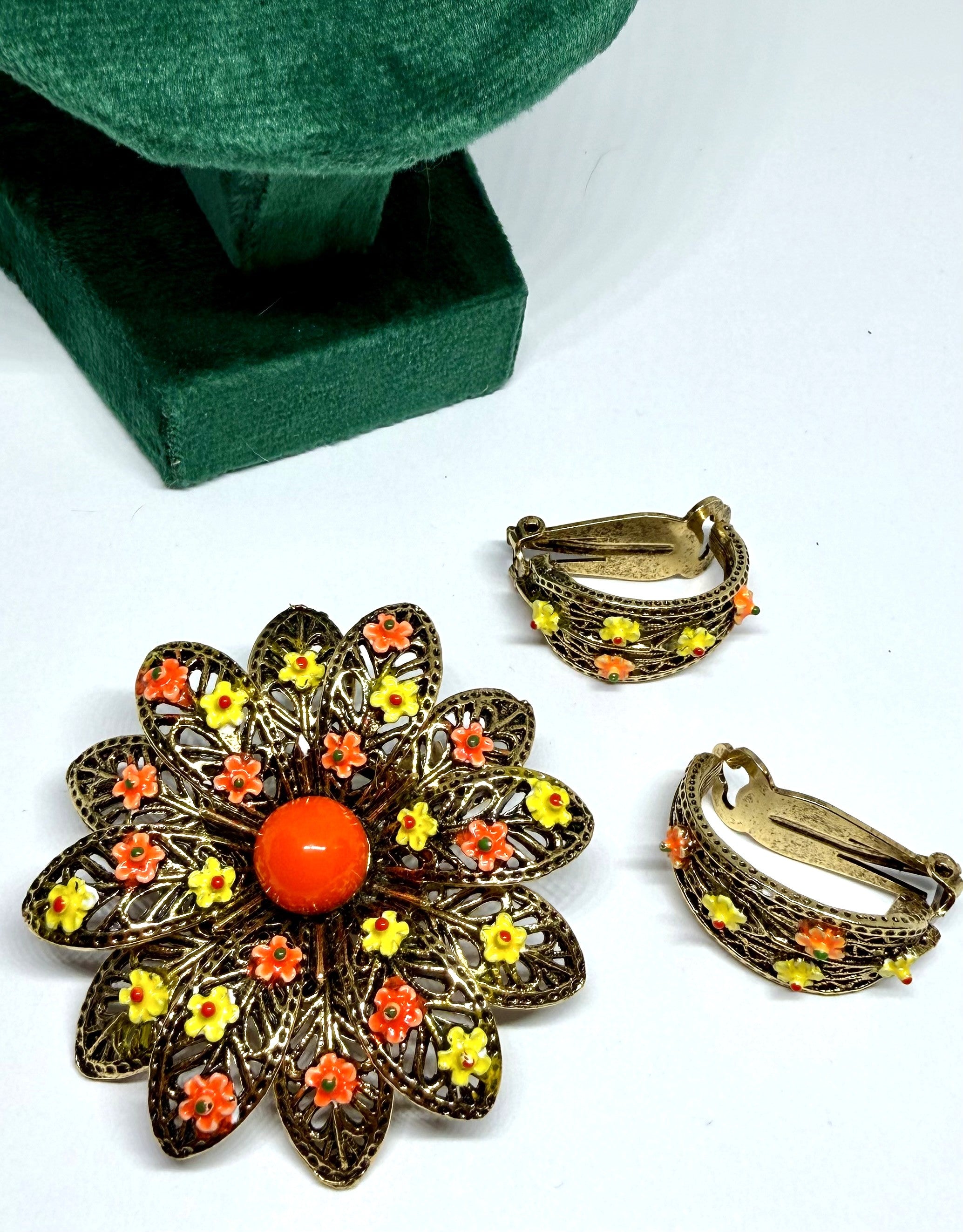 1960s ART (Arthur Pepper) Vintage Brooch and Matching Earrings
