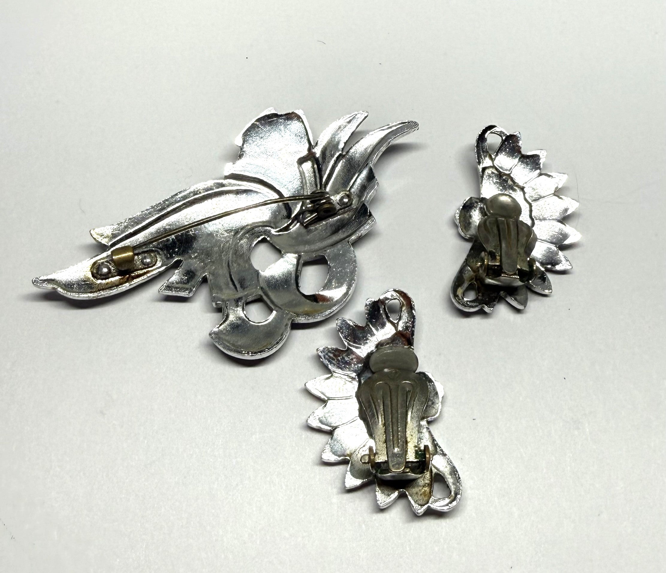 Marcasite Set with Silvertones - Vintage, West Germany Demi Parure