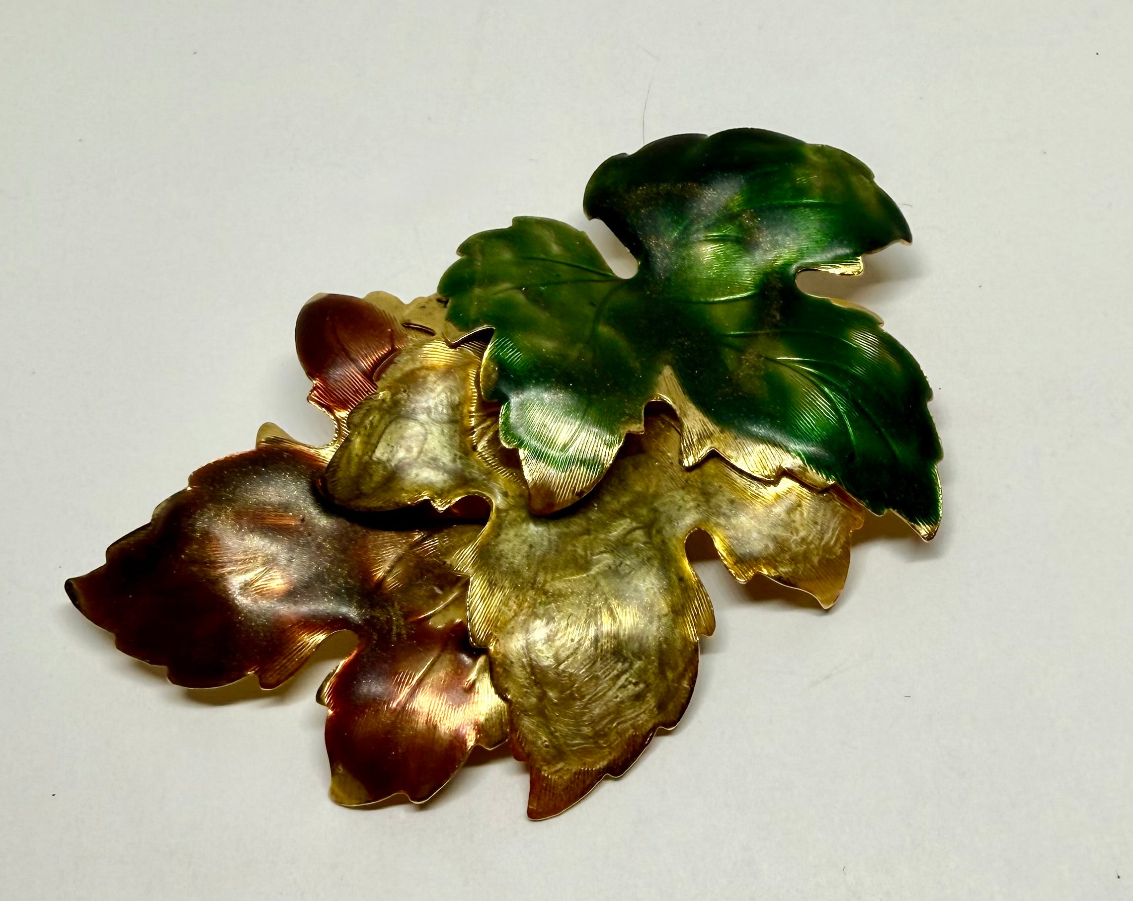 Multi-Colour Leaf Brooch - Elegant. Canadian Themed