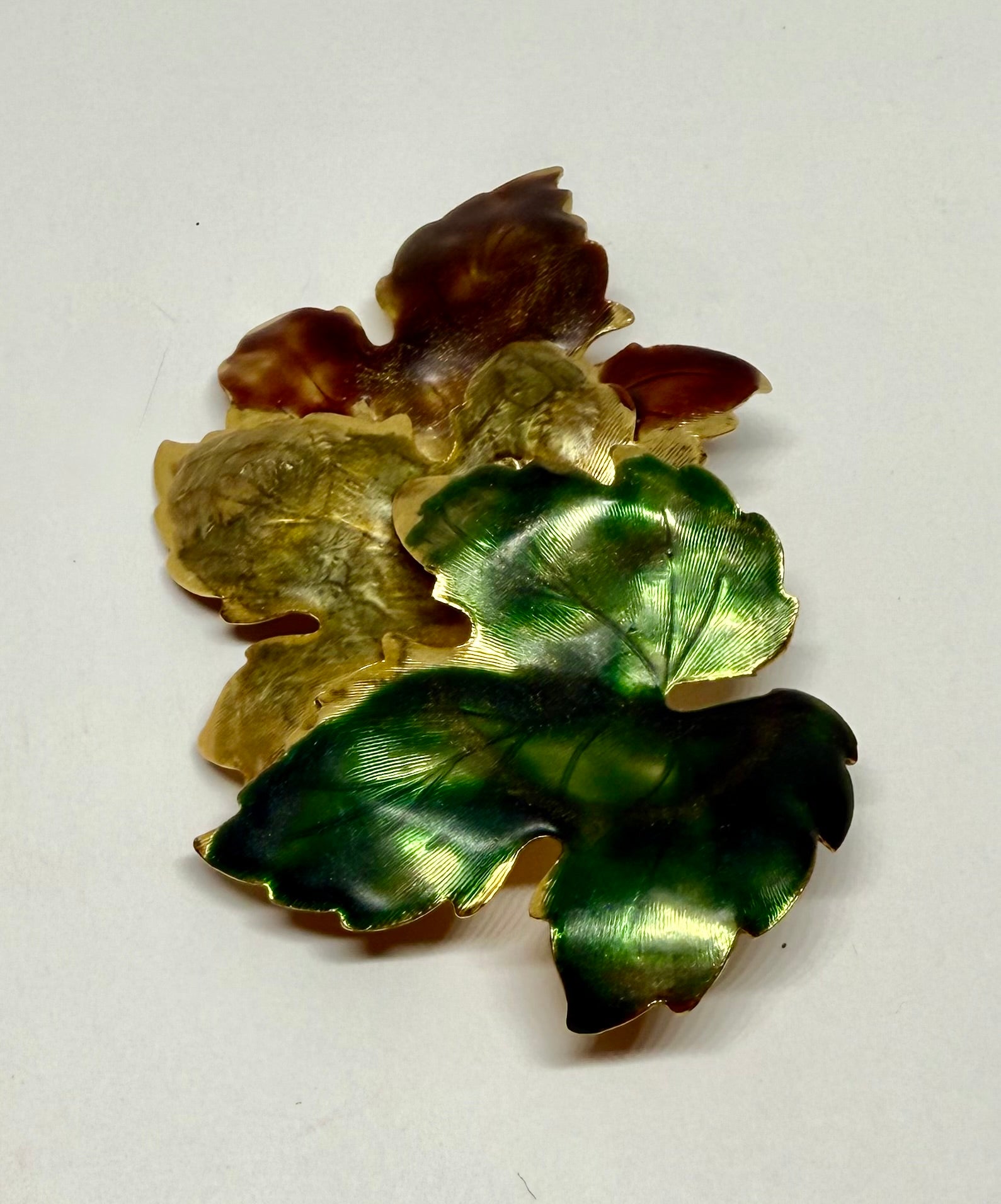 Multi-Colour Leaf Brooch - Elegant. Canadian Themed