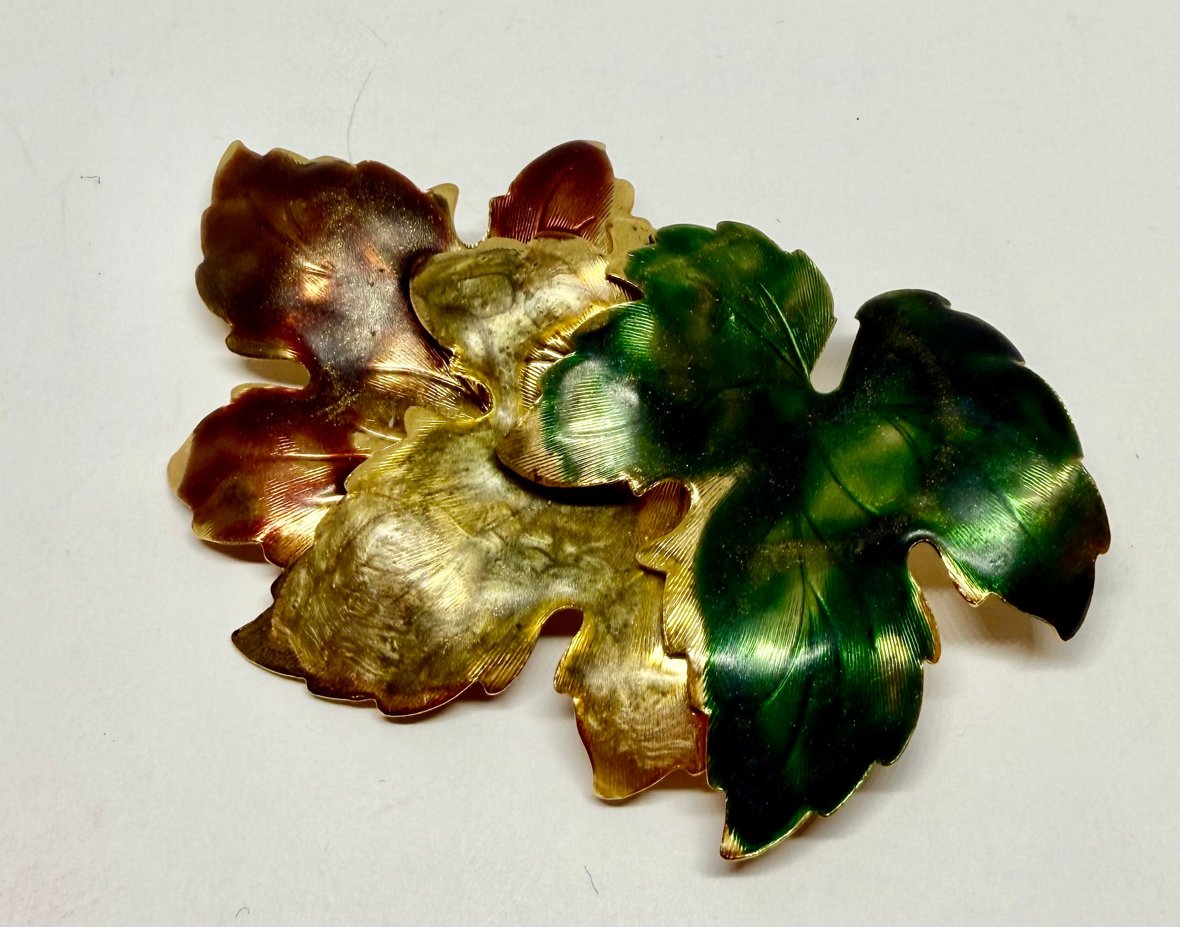 Multi-Colour Leaf Brooch - Elegant. Canadian Themed