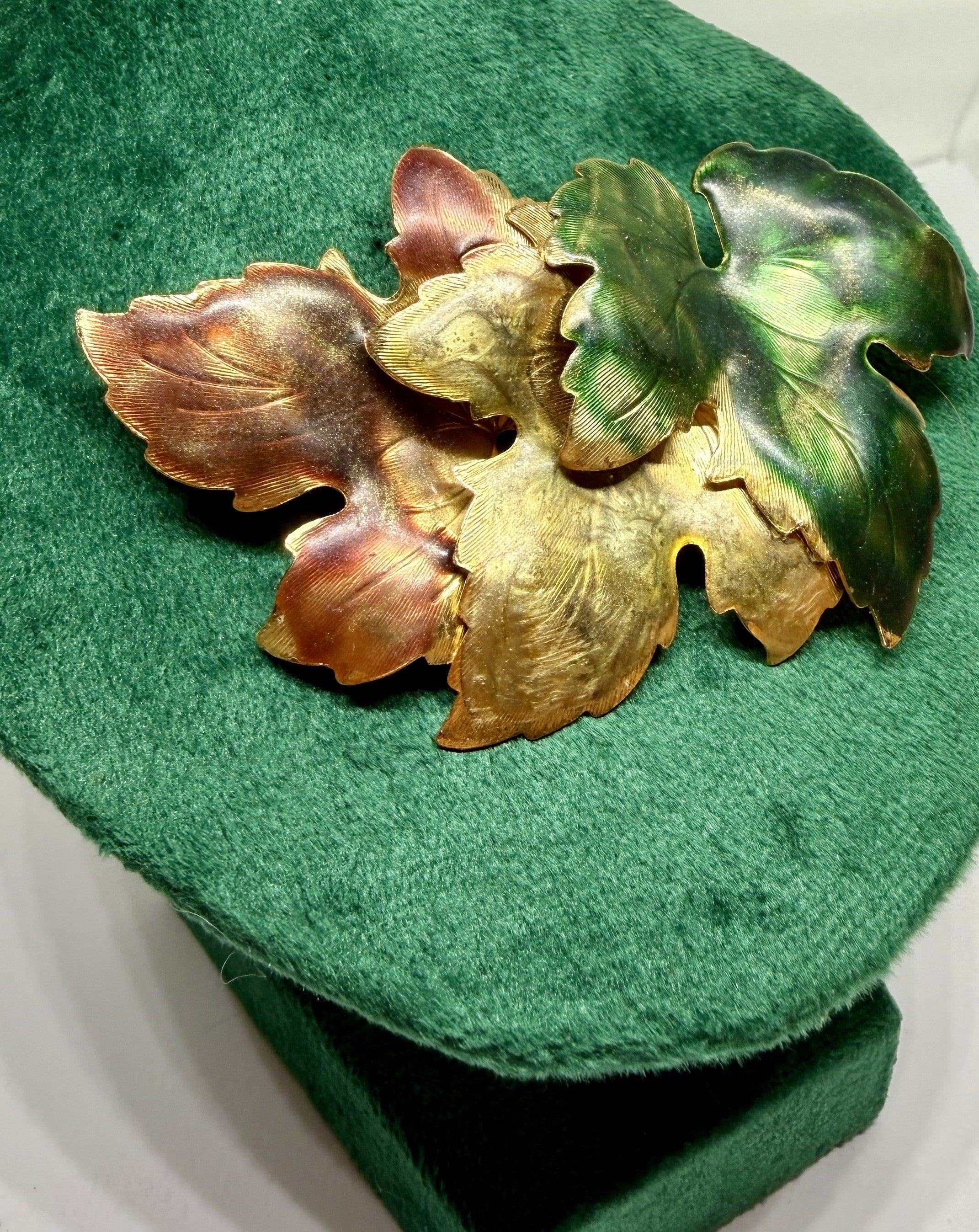 Multi-Colour Leaf Brooch - Elegant. Canadian Themed