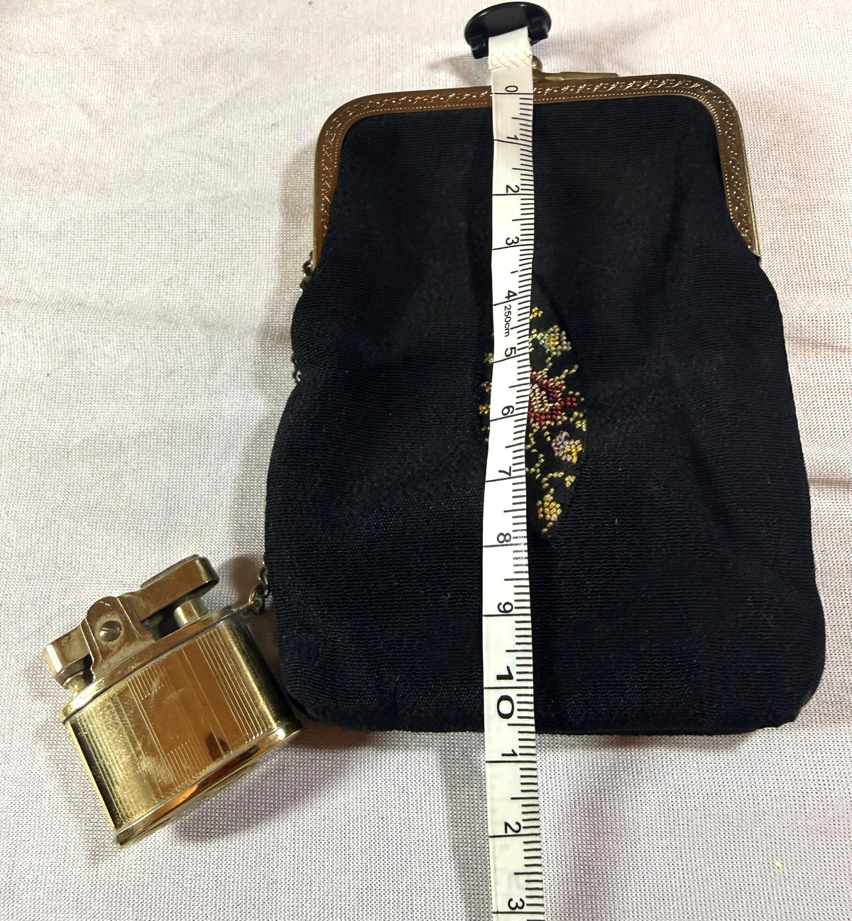 Rare One of a Kind - Late 1930s or 1940s Cigarette Purse and attaching lighter