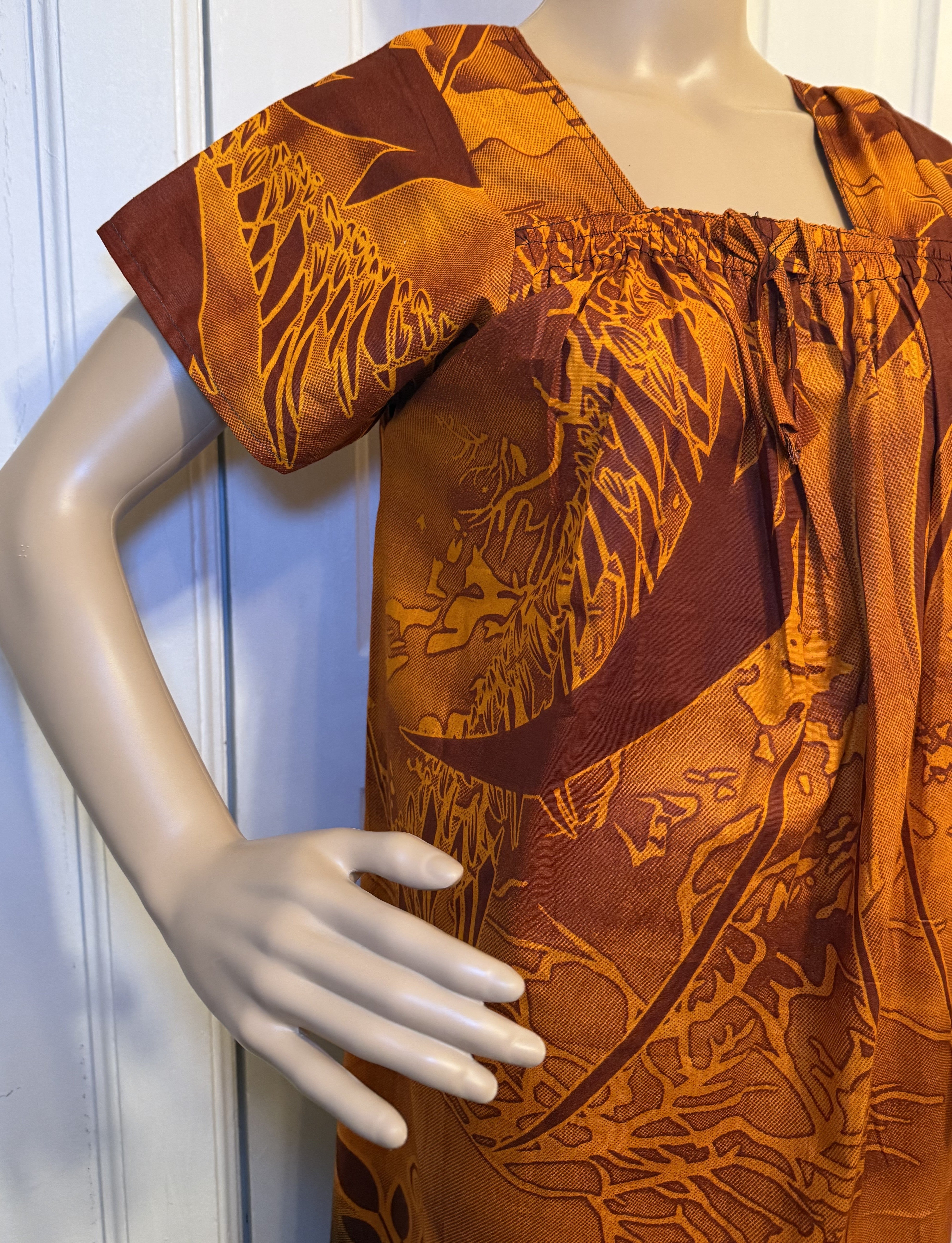 Burnt Orange Kaftan, Made in India, L Size