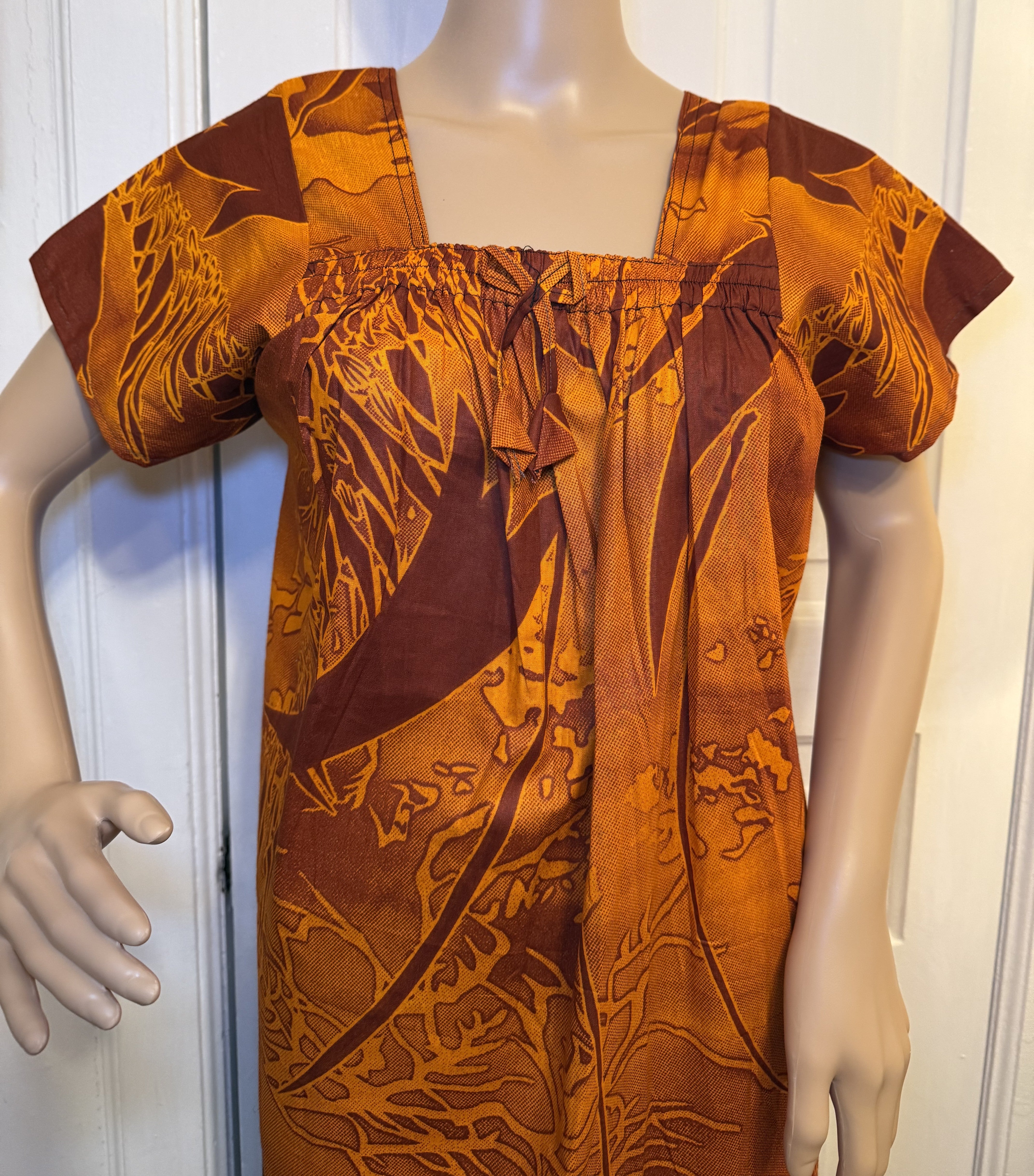 Burnt Orange Kaftan, Made in India, L Size