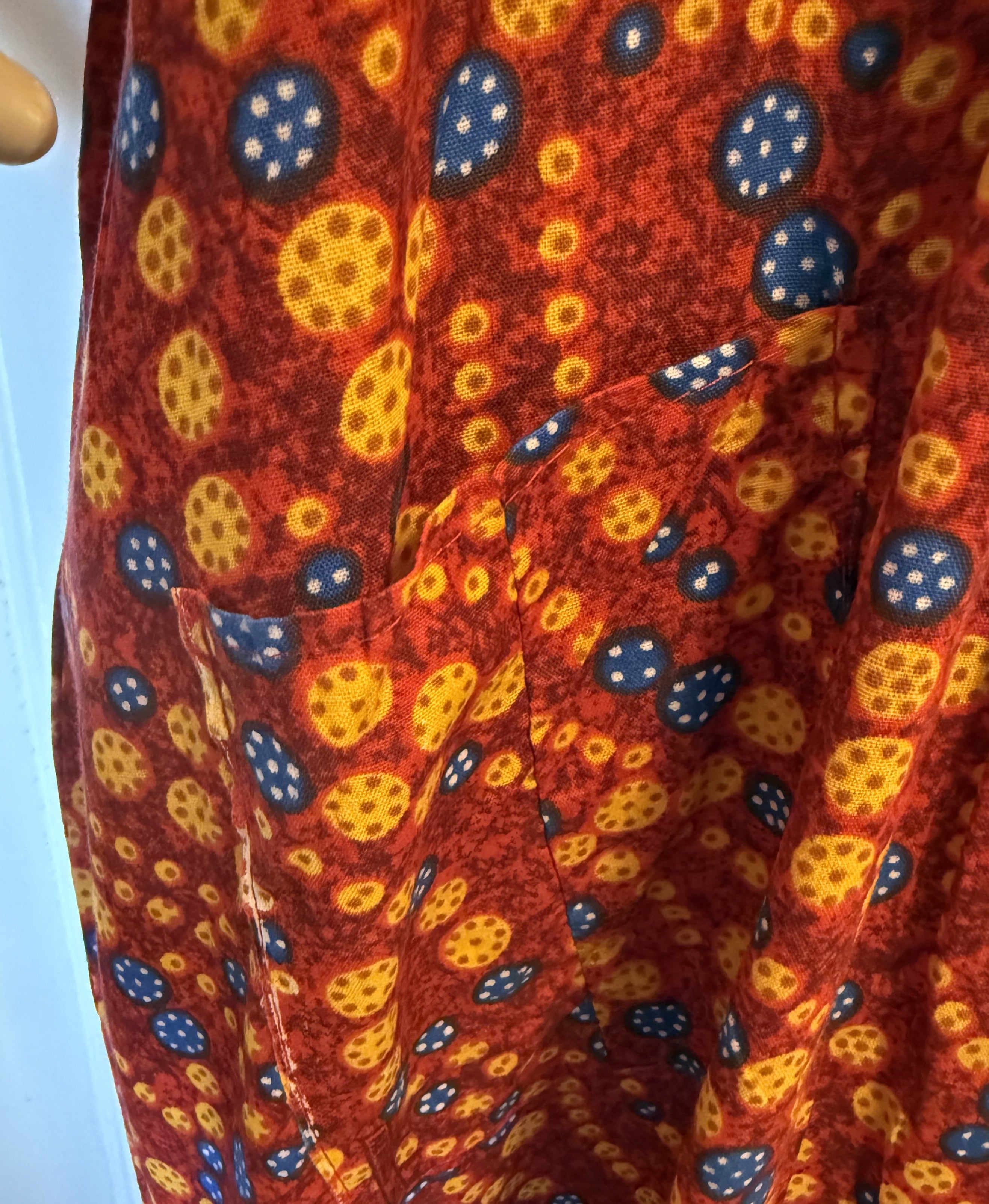 Pink, Yellow and Blue Floral Kaftan, Made in India, L- XL