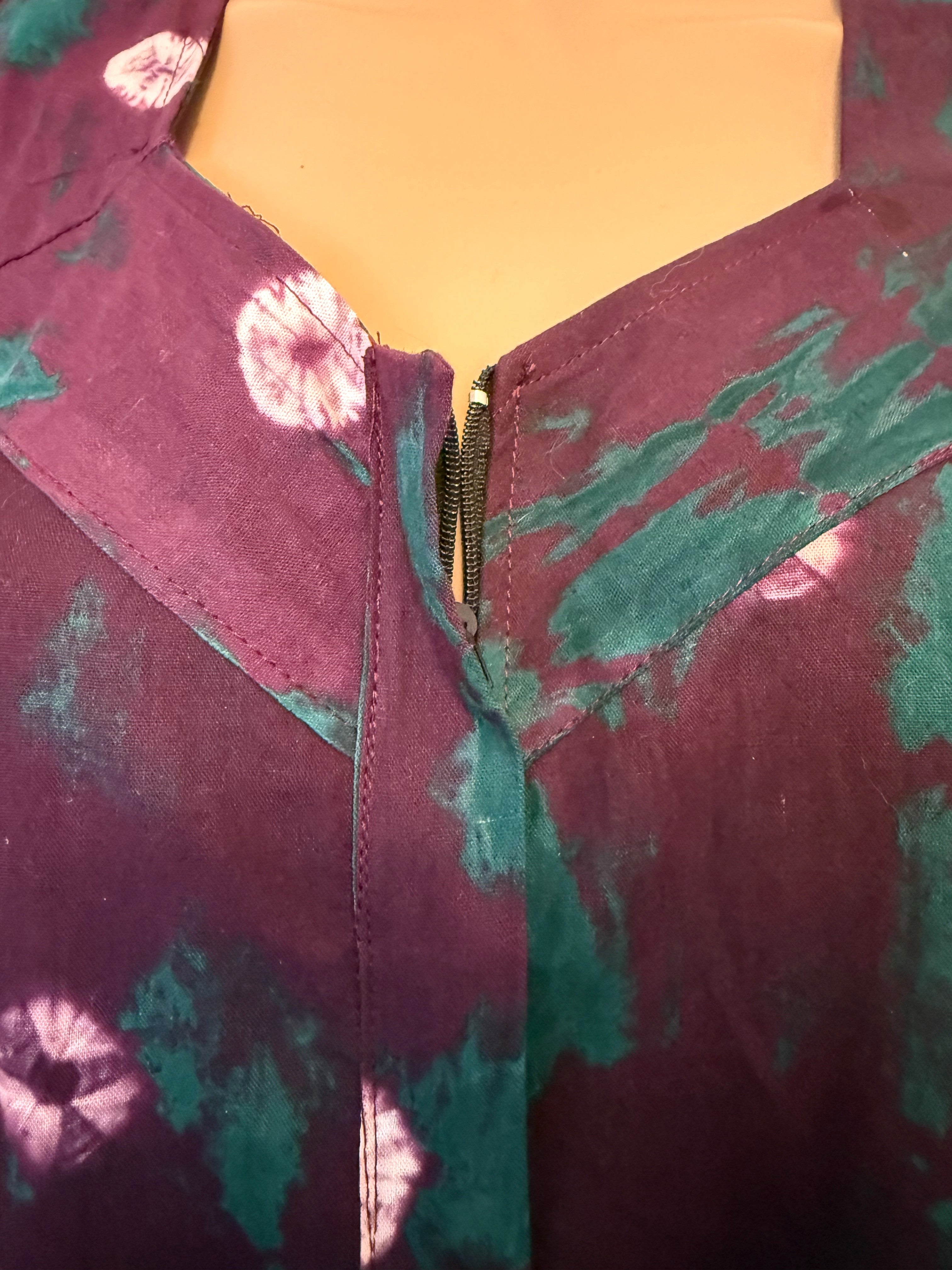 Purple Patterned Kaftan, Size XL