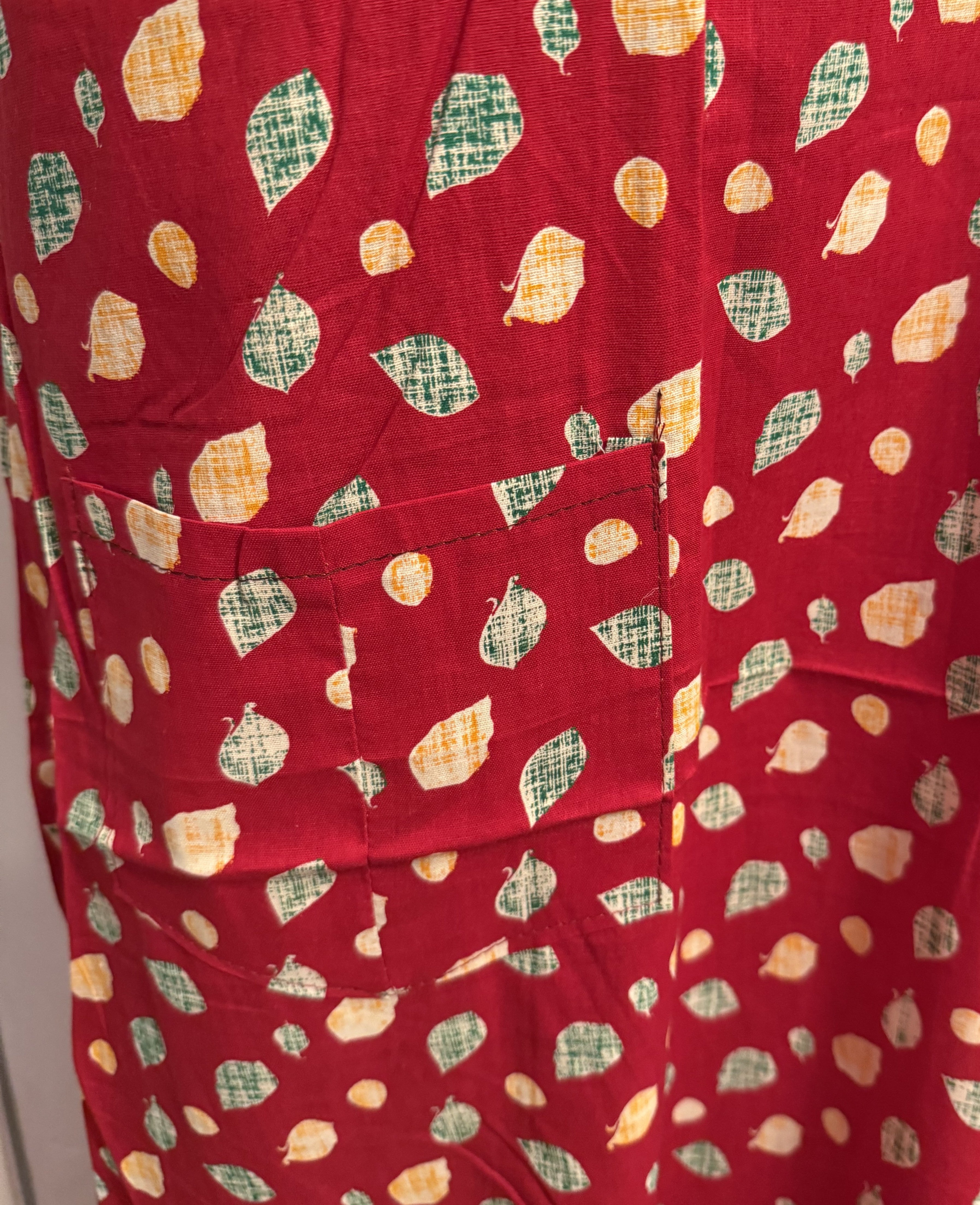 Red Patterned Kaftan, Size M-L