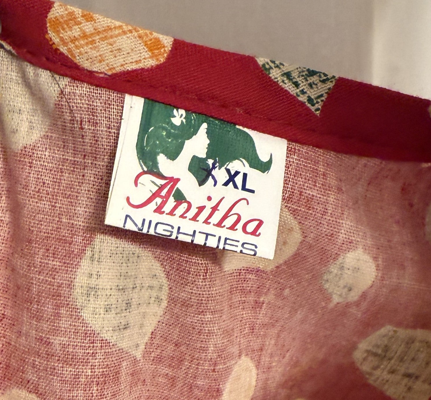 Red Patterned Kaftan, Size M-L