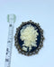 Gerry's Vintage Floral Carved Brooch, 1980, Cameo Style, In Wonderful Condition