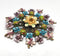 Stunning Vintage Floral Brooch with Butterflies - Large