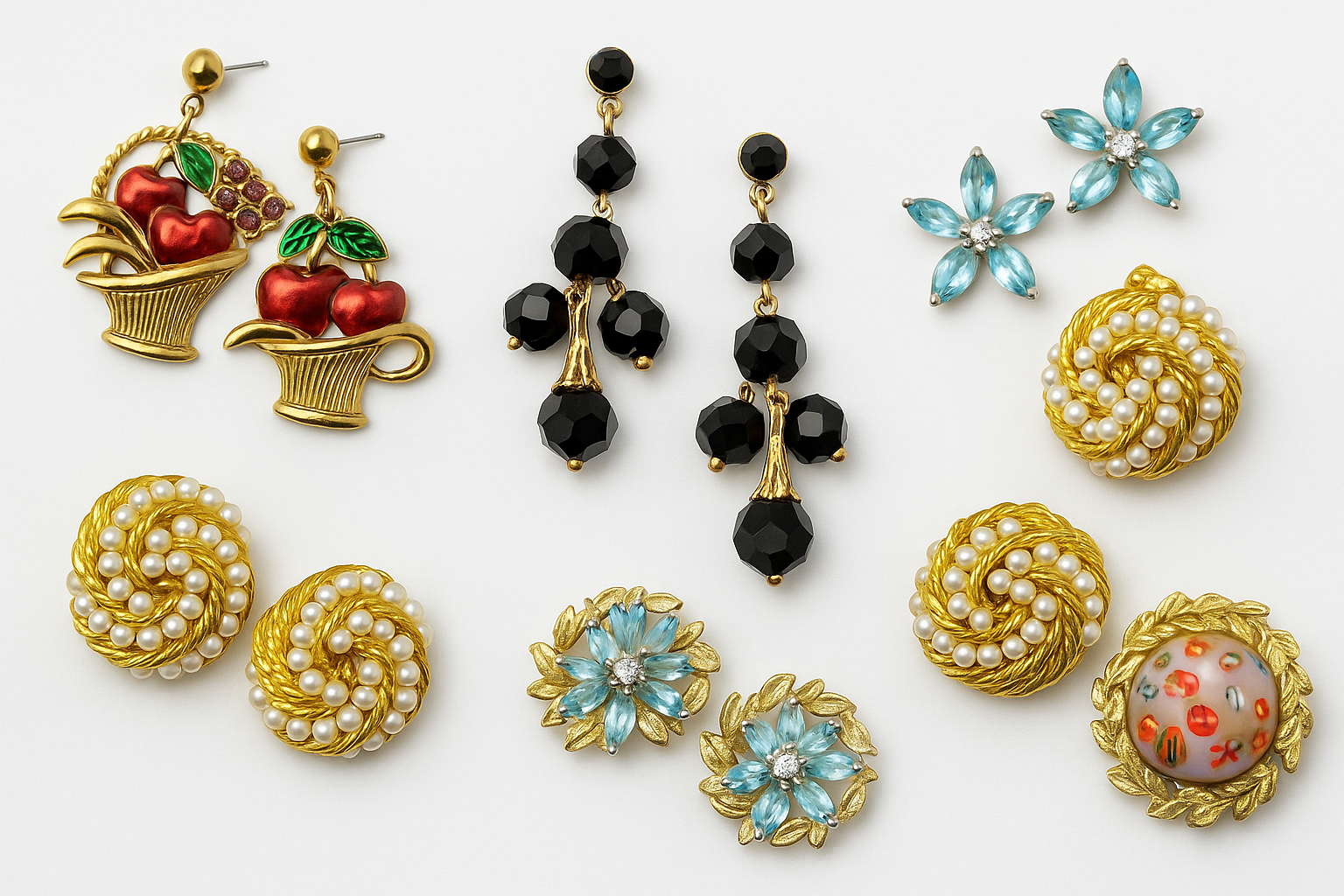 Corrected Vintage Earrings Collage