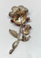 Stunning Rose Brooch, Vintage with Rhinestones