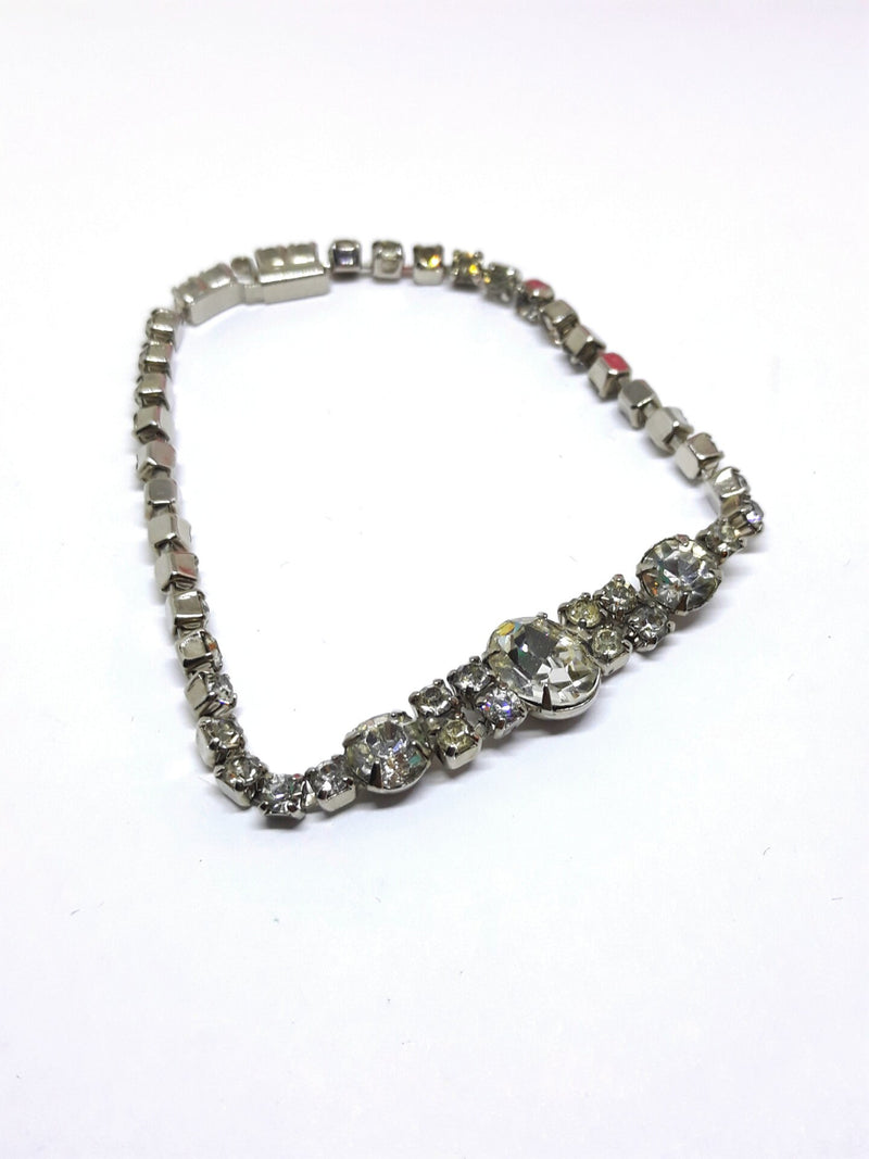 Gorgeous 1960s Rhinestone Accent Bracelet - the Ultimate in Hollywood Glamour