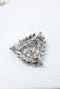 Dazzling Sea Blue Marquis Rhinestone Triangle Brooch - Vintage Glamour Piece