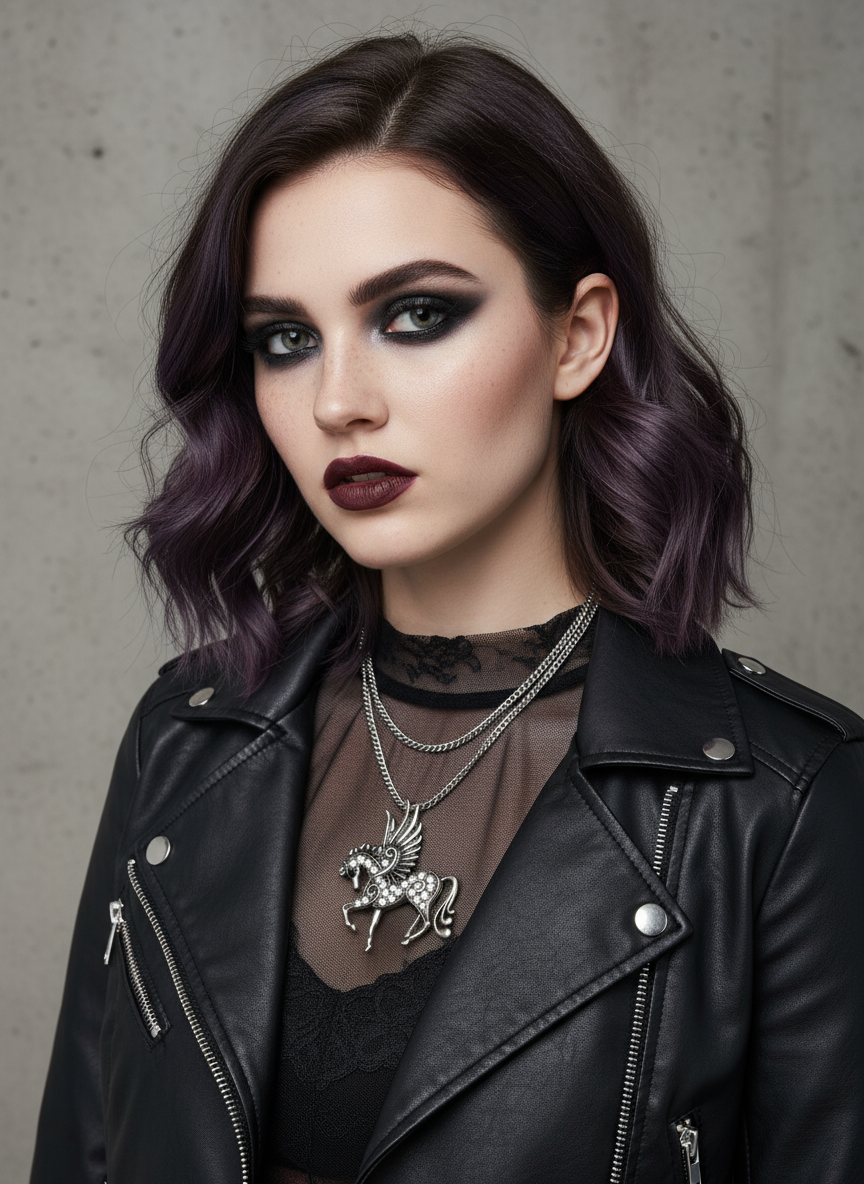 Pegasus Pendant Only - Goth Brunette