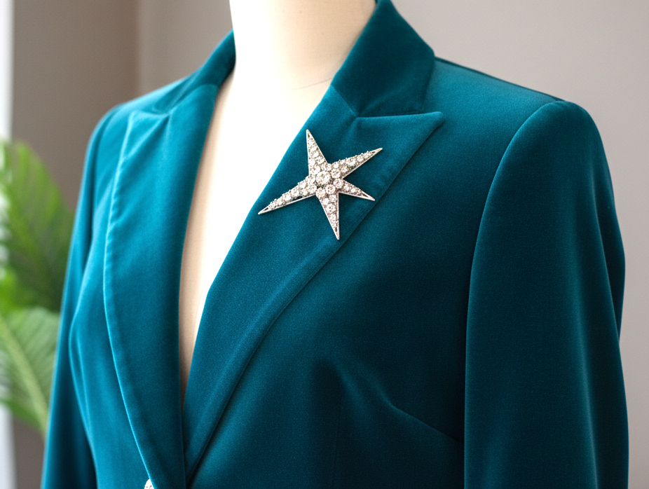 Vintage STUNNING STAR RHINESTONE BROOCH