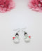 Snowman Earrings - Vintage, Dangle Pierced