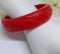Vintage Inspired, One Inch Red Carved Tiki Bangle, 1940s Inspired - NEW - 1 Inch Width