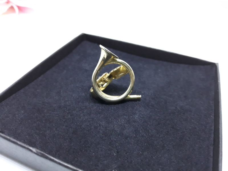 Vintage French Horn Tie Clip - Great gift for a Musician