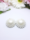 Large 1960s White Pearl and Lucite Clip-on Earrings - Ideal for a Vintage Themed Wedding