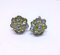 Stunning Aurora Borealis Floral Screwback Earrings, 1950s/1960s