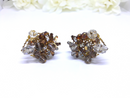 Amber and Glass Clip-on Statement Earrings, 1960s