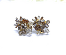 Amber and Glass Clip-on Statement Earrings, 1960s